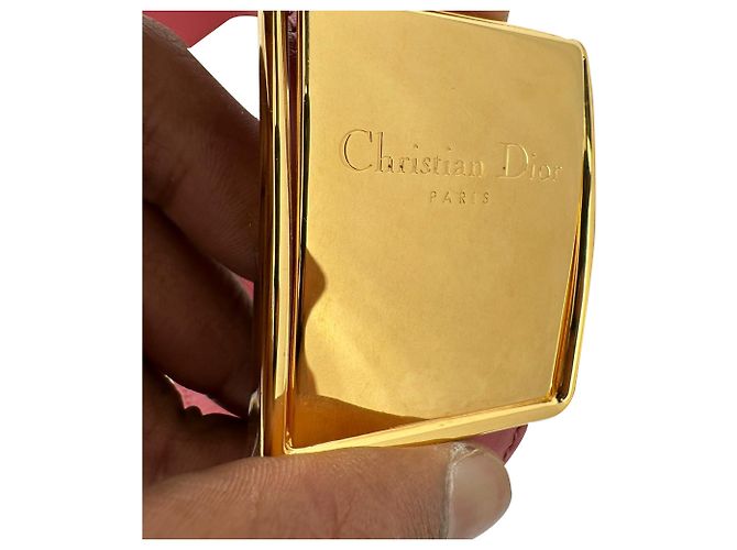 Dior 30 Montaigne Box Schultertasche aus rosa Leder Python drucken - Ansicht 15