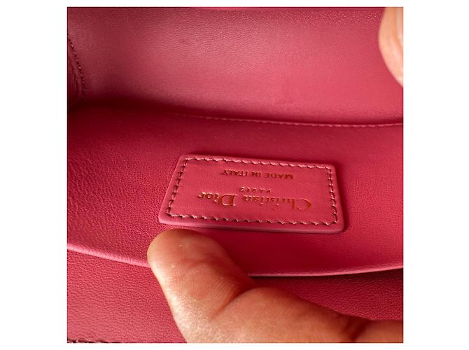 Dior 30 Montaigne Box Schultertasche aus rosa Leder Python drucken - Ansicht 18