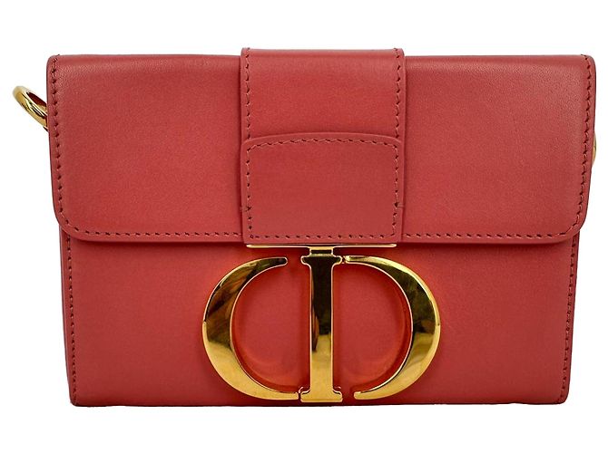 Dior 30 Montaigne Box Schultertasche aus rosa Leder Python drucken - Ansicht 2
