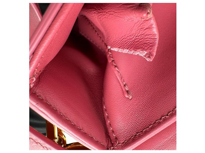 Dior 30 Montaigne Box Schultertasche aus rosa Leder Python drucken - Ansicht 20