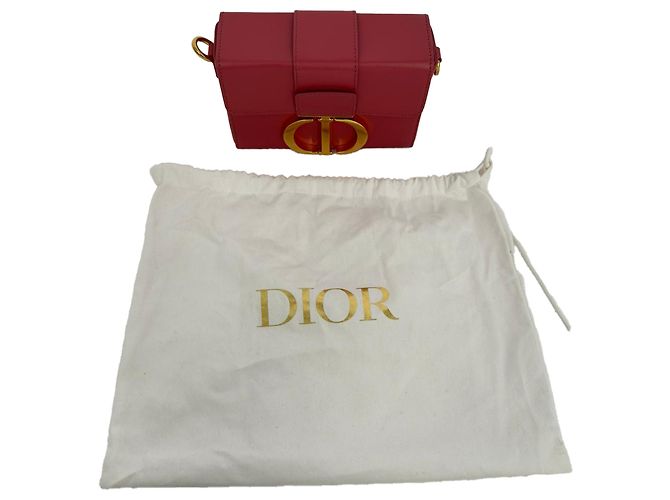Dior 30 Montaigne Box Schultertasche aus rosa Leder Python drucken - Ansicht 22