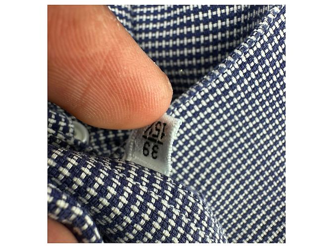 Camicia in tweed con bottoni Giorgio Armani Le Collezioni in cotone blu navy - vista 5