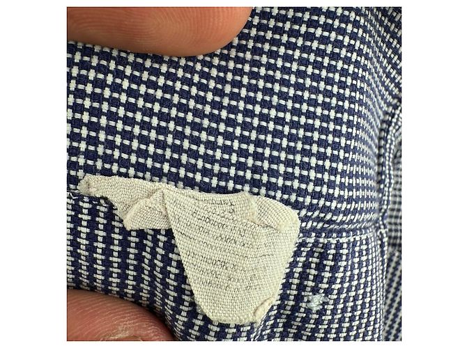 Camicia in tweed con bottoni Giorgio Armani Le Collezioni in cotone blu navy - vista 6