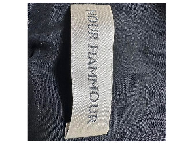 Autre Marque Giacca con zip Nour Hammour in pelle di agnello marrone - vista 10