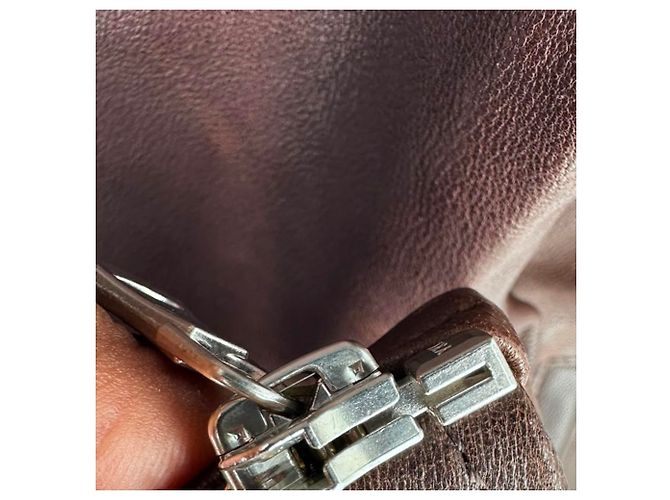 Autre Marque Giacca con zip Nour Hammour in pelle di agnello marrone - vista 7