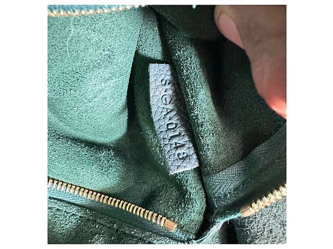 Céline Celine Medium Sangle Bucket Bag aus grünem Leder Olivgrün - Ansicht 11