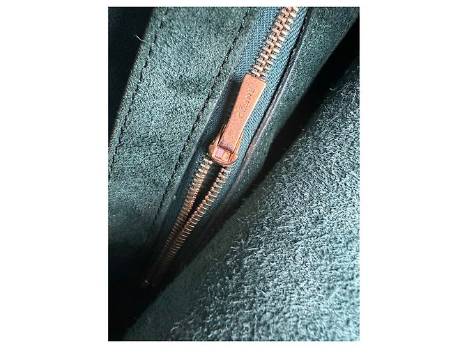 Céline Celine Medium Sangle Bucket Bag aus grünem Leder Olivgrün - Ansicht 13