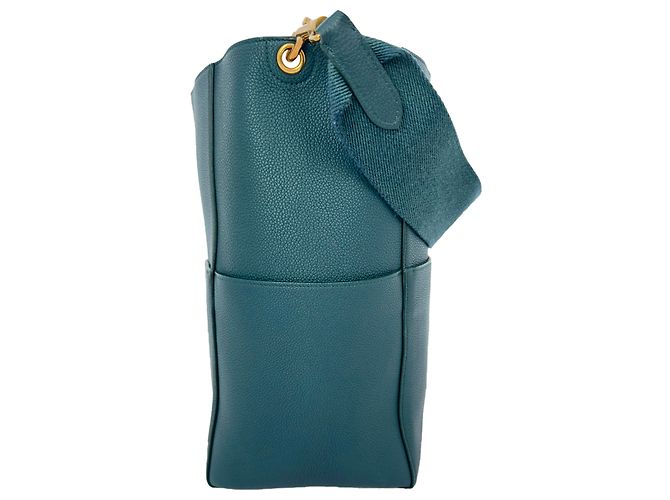 Céline Celine Medium Sangle Bucket Bag aus grünem Leder Olivgrün - Ansicht 4