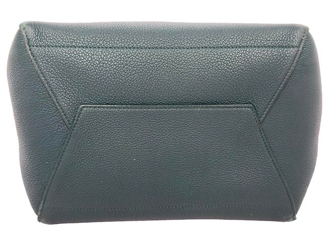 Céline Celine Medium Sangle Bucket Bag aus grünem Leder Olivgrün - Ansicht 7