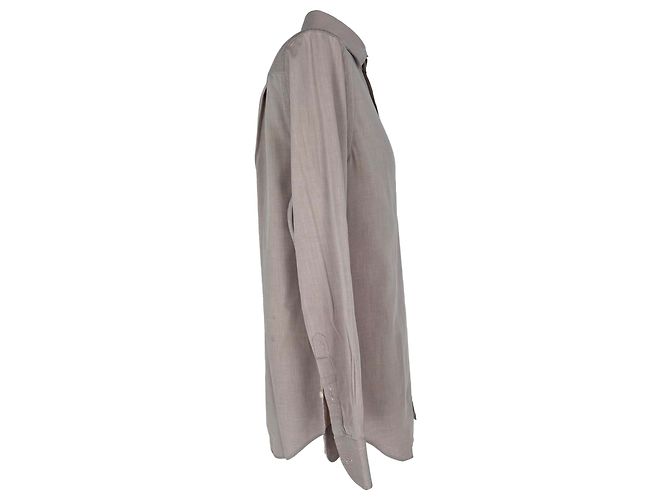 Camicia con bottoni Giorgio Armani Le Collezioni in cotone beige - vista 2