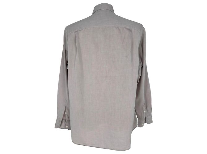 Camicia con bottoni Giorgio Armani Le Collezioni in cotone beige - vista 3