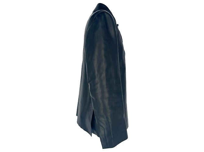 Prada Button-Down Jacket in Black Leather - view 2