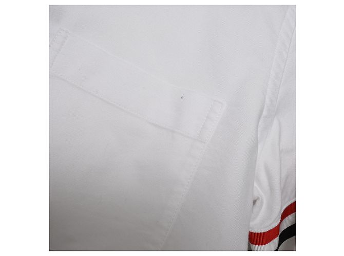 Camisa Oxford de algodón blanco con brazalete y corte cropped de cuello redondo de Thom Browne - vista 15