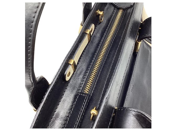 Borsa Alice Small Colorblock in pelle nera Chloé Nero - vista 16