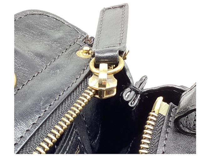 Borsa Alice Small Colorblock in pelle nera Chloé Nero - vista 6