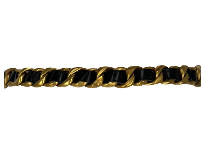 Timeless Cintura a catena Chanel 1995 CC con strass e pelle nera Nero - vista 3