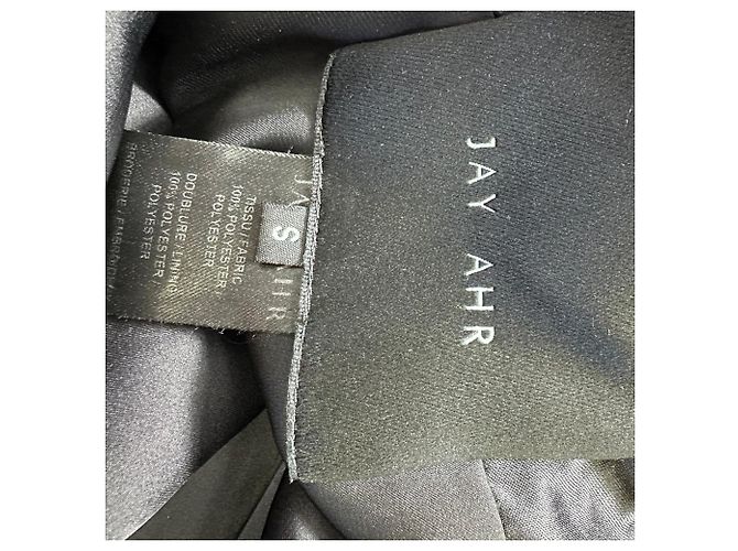 Jay Ahr Minirock mit Karomuster und Fransenbesatz aus schwarzem Polyester - Ansicht 3