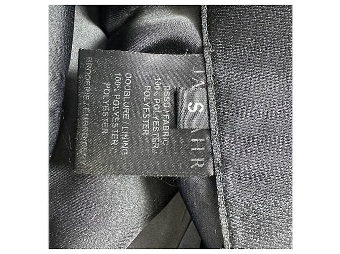 Jay Ahr Minirock mit Karomuster und Fransenbesatz aus schwarzem Polyester - Ansicht 4