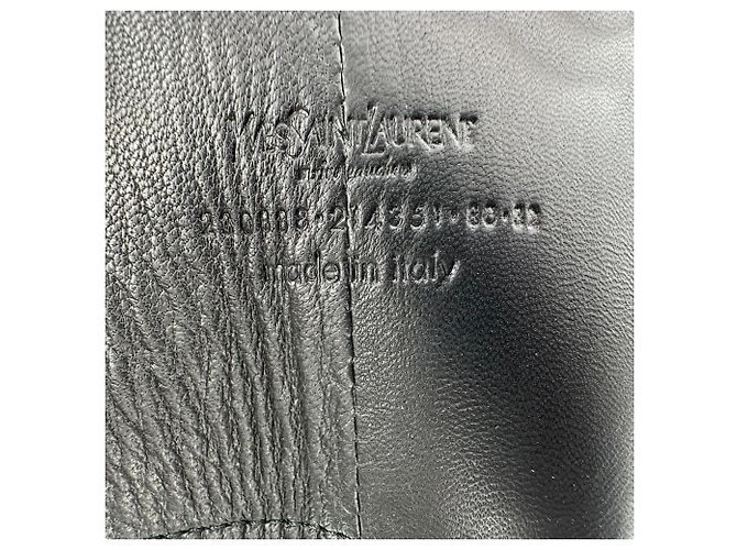Breiter Gürtel Yves Saint Laurent aus schwarzem Wildleder - Ansicht 3