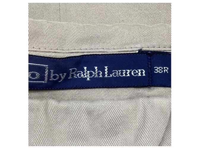 Blazer monopetto Ralph Lauren in cotone beige - vista 7