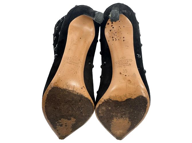 Red Valentino Stivali Valentino Rockstud in scamosciato nero - vista 6