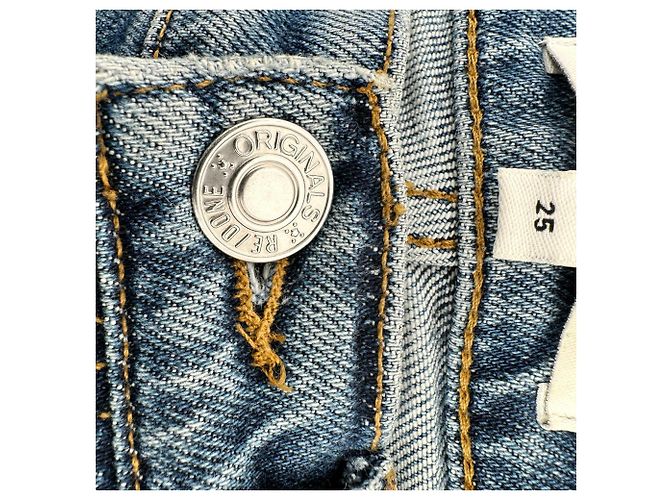 Autre Marque Jeans Straight Leg Re/Done en algodón azul claro - vista 4