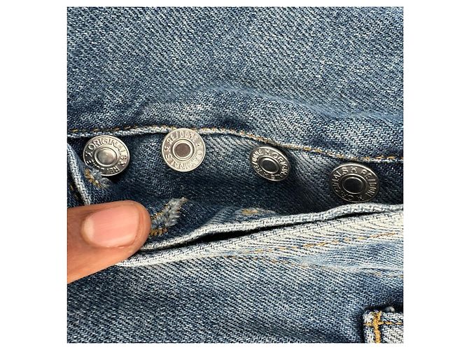 Autre Marque Jeans Straight Leg Re/Done en algodón azul claro - vista 6