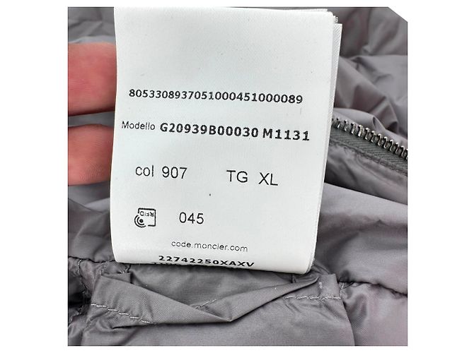 Moncler Steppstrickjacke mit Reißverschluss aus Polyamid in Grau - Ansicht 18