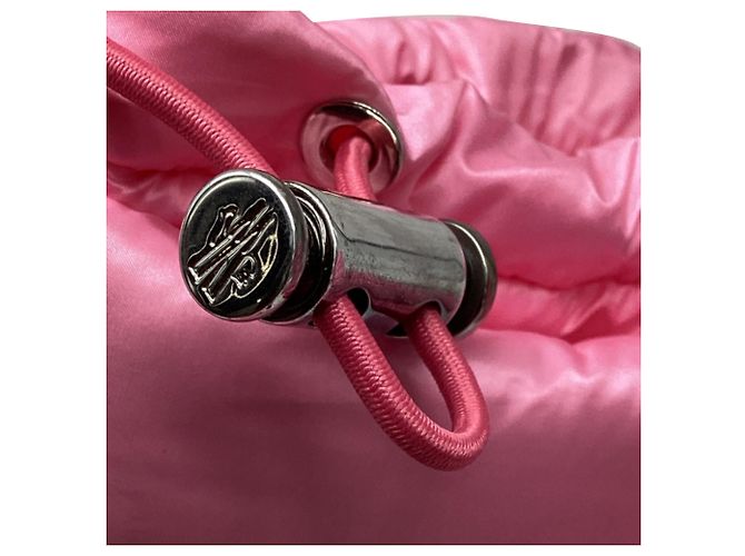 Moncler Gaia Pocket Mid Boots in Pink Polyamide - view 6
