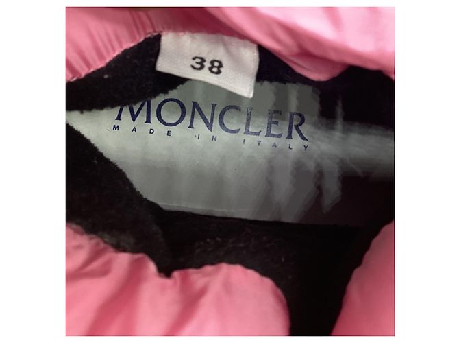 Moncler Gaia Pocket Mid Boots in Pink Polyamide - view 7