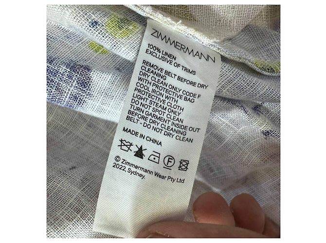 Zimmermann Mini abito Citrus Garden di Zimmerman in lino multicolore - vista 6