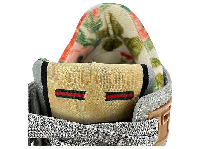 Sneakers Gucci Ultrapace Low Top in glitter argento - vista 9