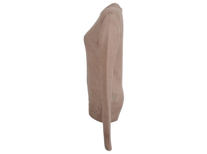 Jersey de cuello redondo Acne Studios en mohair beige - vista 2