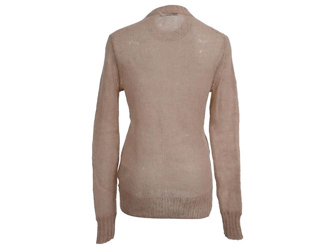 Jersey de cuello redondo Acne Studios en mohair beige - vista 3