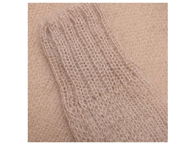 Jersey de cuello redondo Acne Studios en mohair beige - vista 8