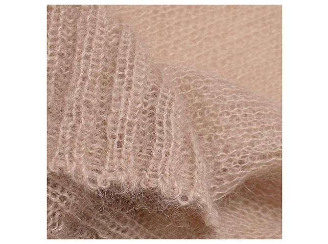 Jersey de cuello redondo Acne Studios en mohair beige - vista 9