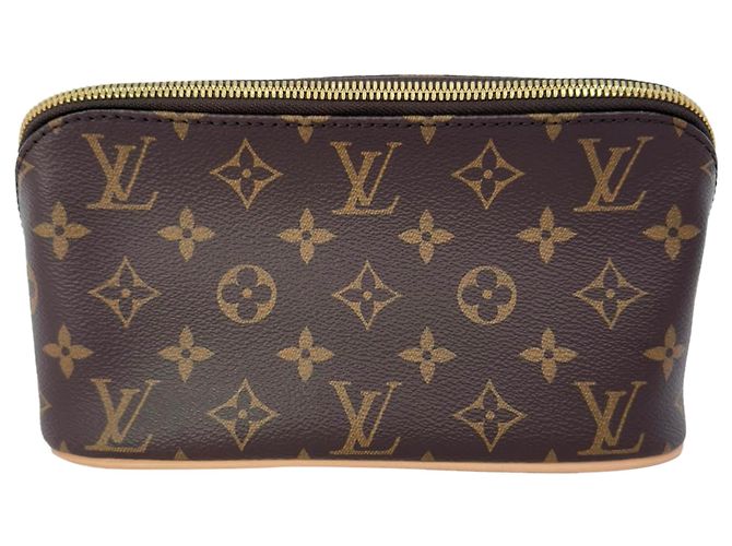 Beauty case Louis Vuitton in Toile Monogram e Pelle Marrone - vista 4