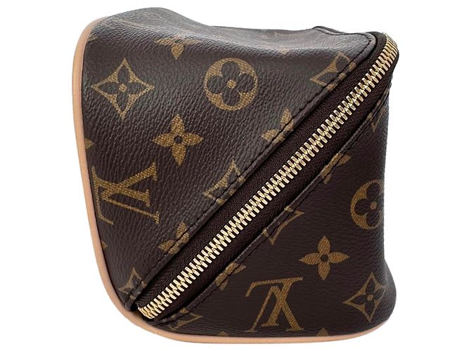 Beauty case Louis Vuitton in Toile Monogram e Pelle Marrone - vista 7