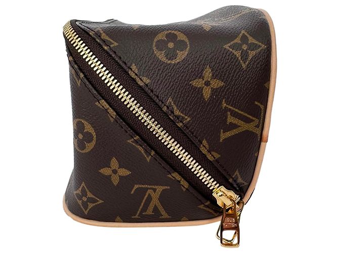 Beauty case Louis Vuitton in Toile Monogram e Pelle Marrone - vista 8
