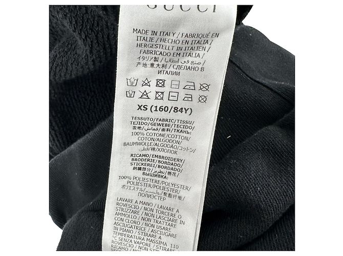 Sudadera Gucci Mad Cookies Graphic Print en algodón negro - vista 7