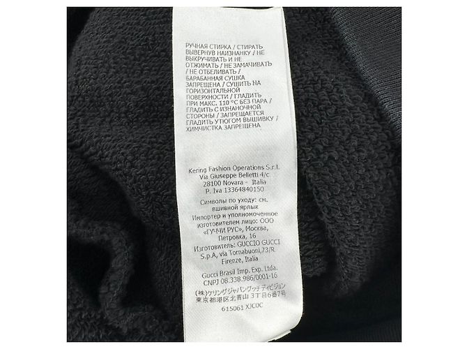 Sudadera Gucci Mad Cookies Graphic Print en algodón negro - vista 9