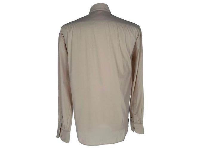 Camisa de botones Prada en algodón beige - vista 4