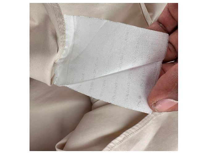 Camisa de botones Prada en algodón beige - vista 7