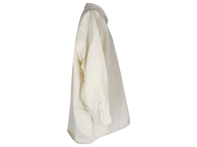 La camisa de botones The Row en algodón blanco Crudo - vista 2
