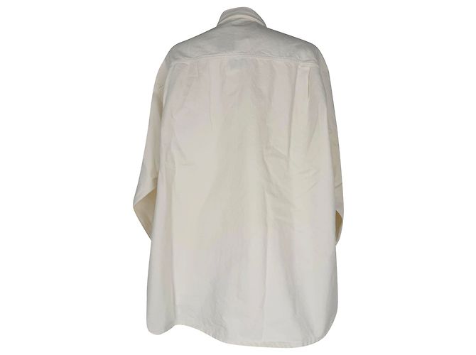 La camisa de botones The Row en algodón blanco Crudo - vista 3