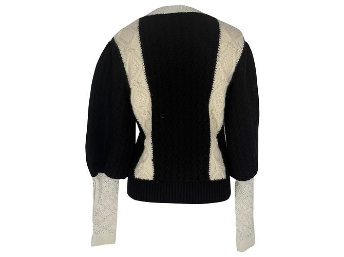 Chanel 21A Metiers D'Art Runway Pullover aus schwarzer Wolle - Ansicht 3