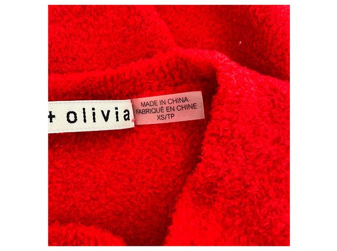 Top de tirantes de nailon cepillado Alice + Olivia rojo Roja - vista 5