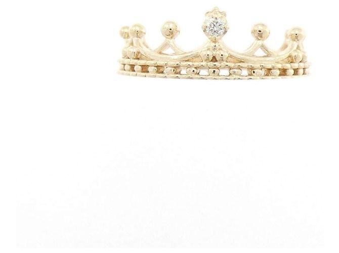 Autre Marque Bague d'annulaire en or jaune K10 et diamant NOJESS Doré - vue 2