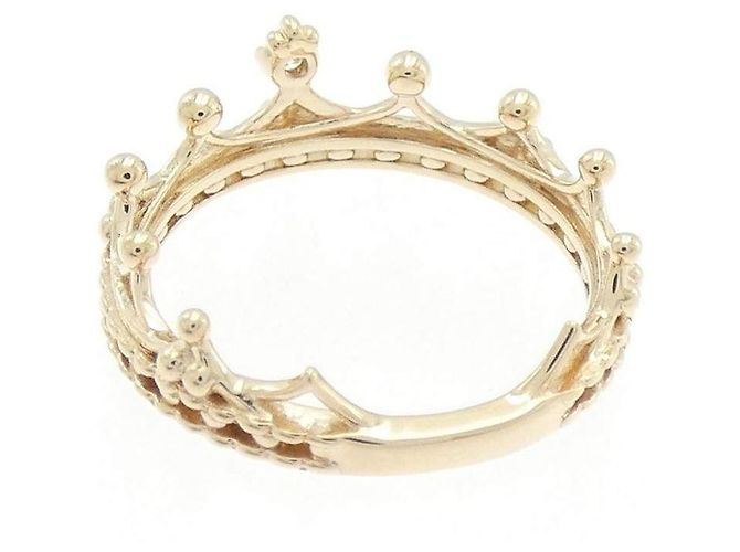 Autre Marque Bague d'annulaire en or jaune K10 et diamant NOJESS Doré - vue 3