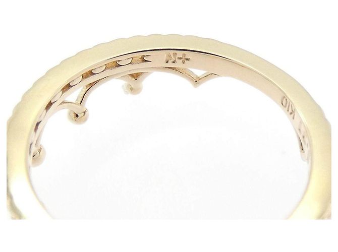 Autre Marque Bague d'annulaire en or jaune K10 et diamant NOJESS Doré - vue 4